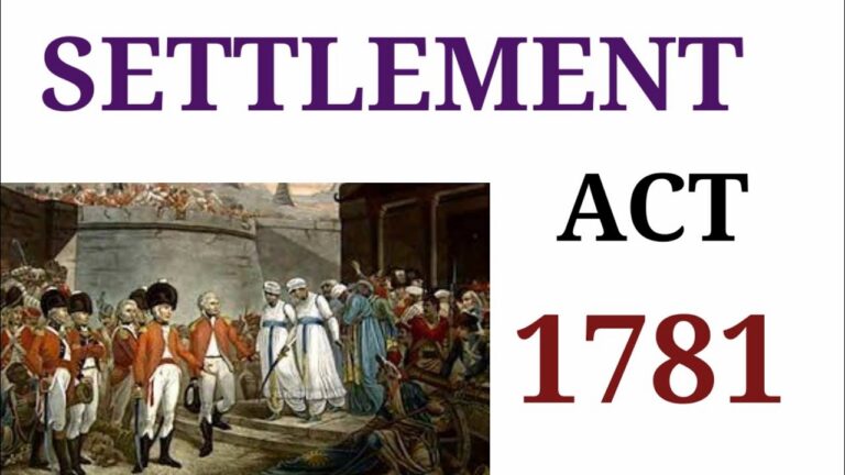 Indian Polity The Amendment Act of 1781 or Act of Settlement